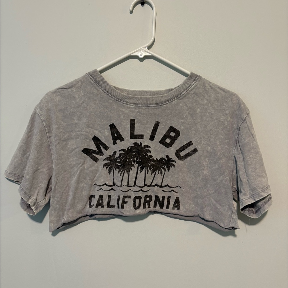 Gray Malibu California Crop Top